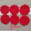 Portavasos Floral de Crochet – Juego de 6 piezas