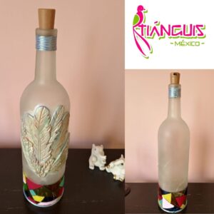 Botella decorada