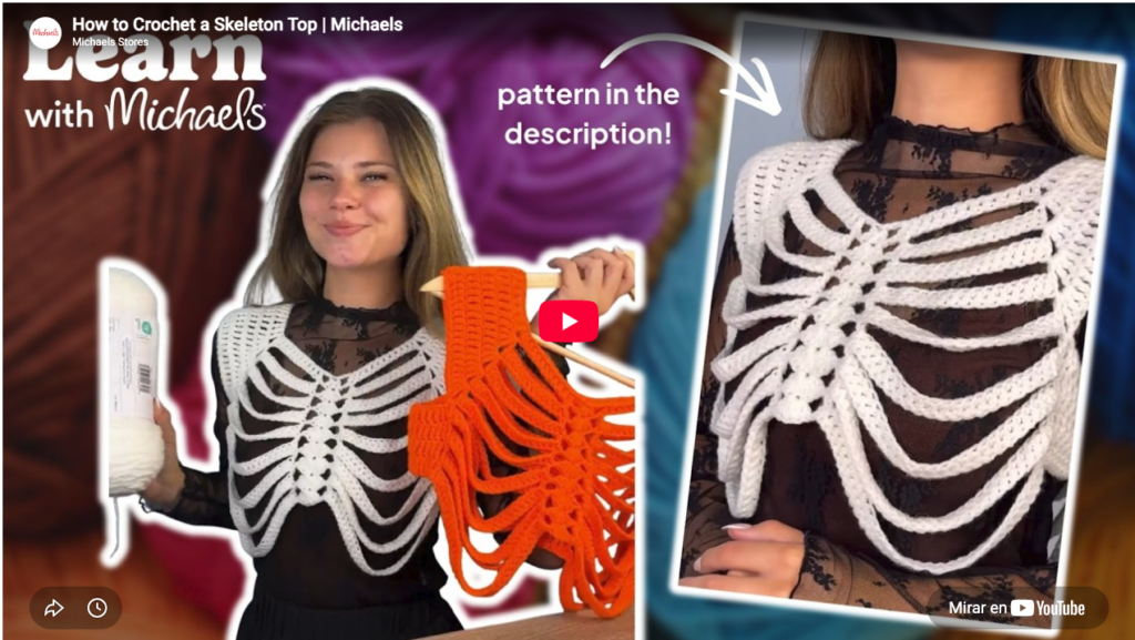 Nos unimos al reto: Cómo tejer un top de esqueleto a crochet paso a paso